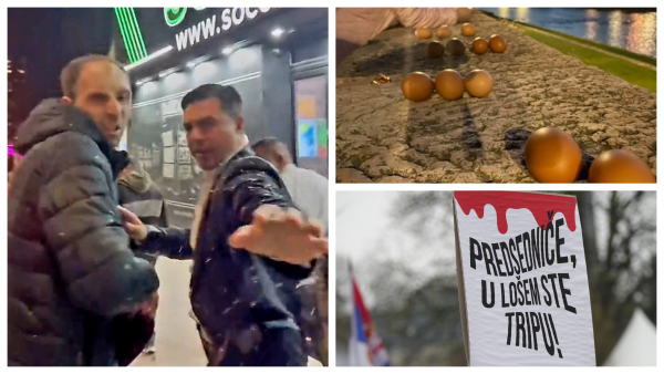 Nišlije gradonačelnika Pavlovića zasule jajima i ispolivale vodom