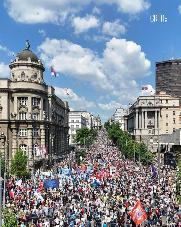 Prvomajski protest u Beogradu